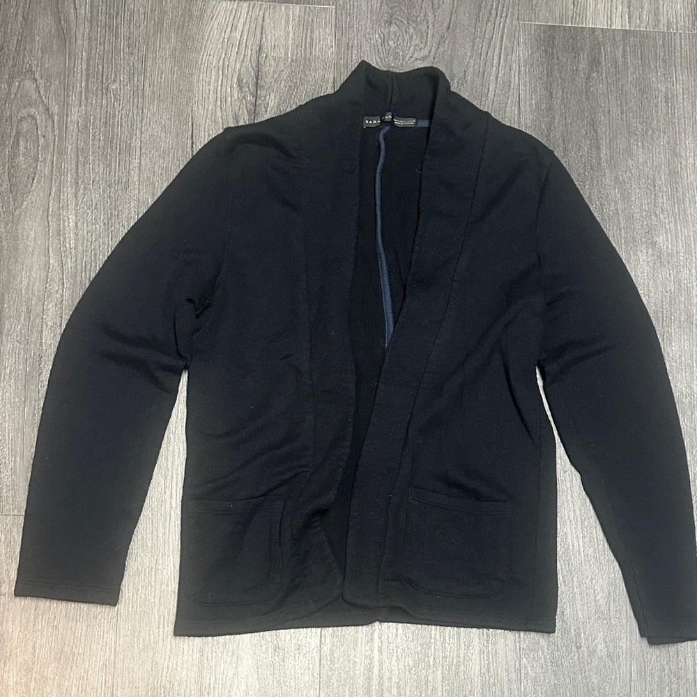 Zara Elegant Black Knit Cardigan
